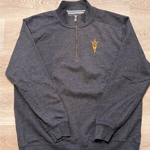 Men’s Grey League Arizona State University Quarter-Zip Sweater